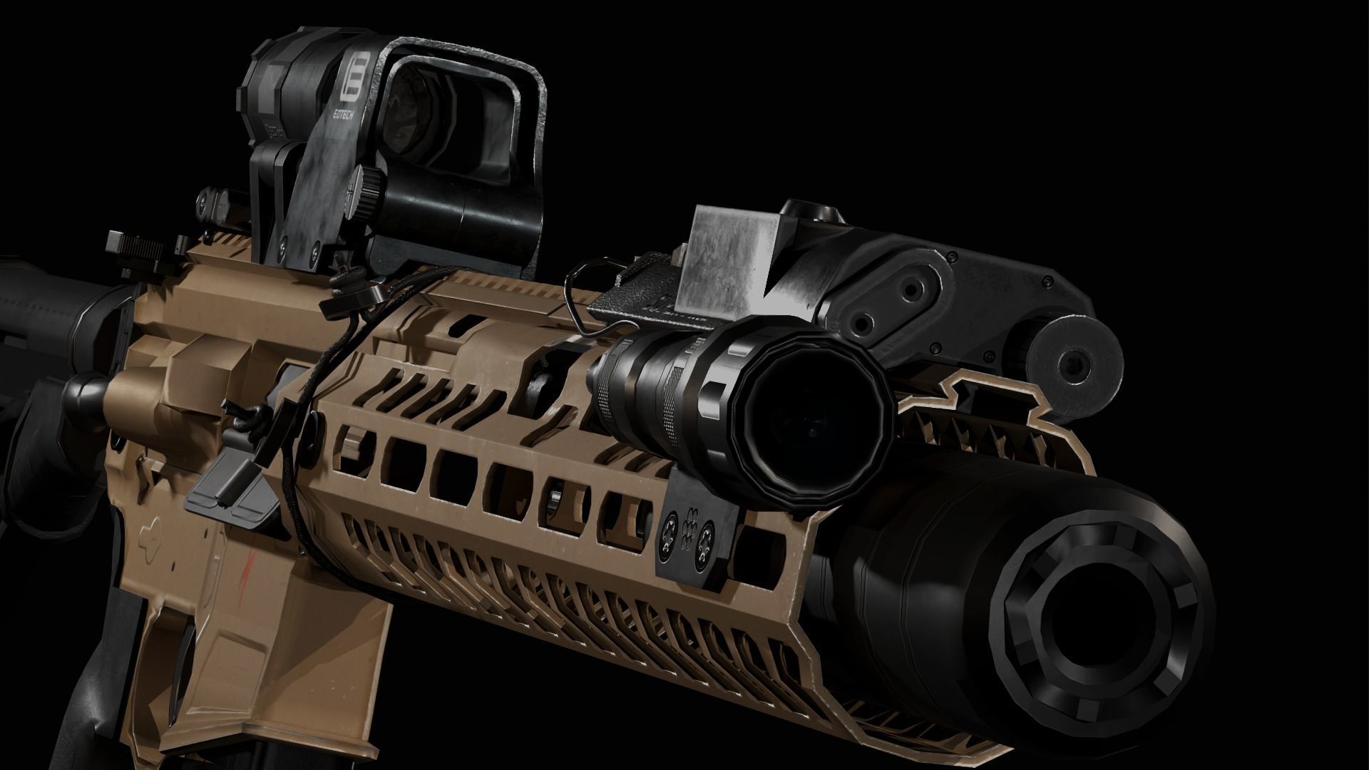 Sig Sauer MCX Virtus Game Ready Gun Low-poly 3D model_6