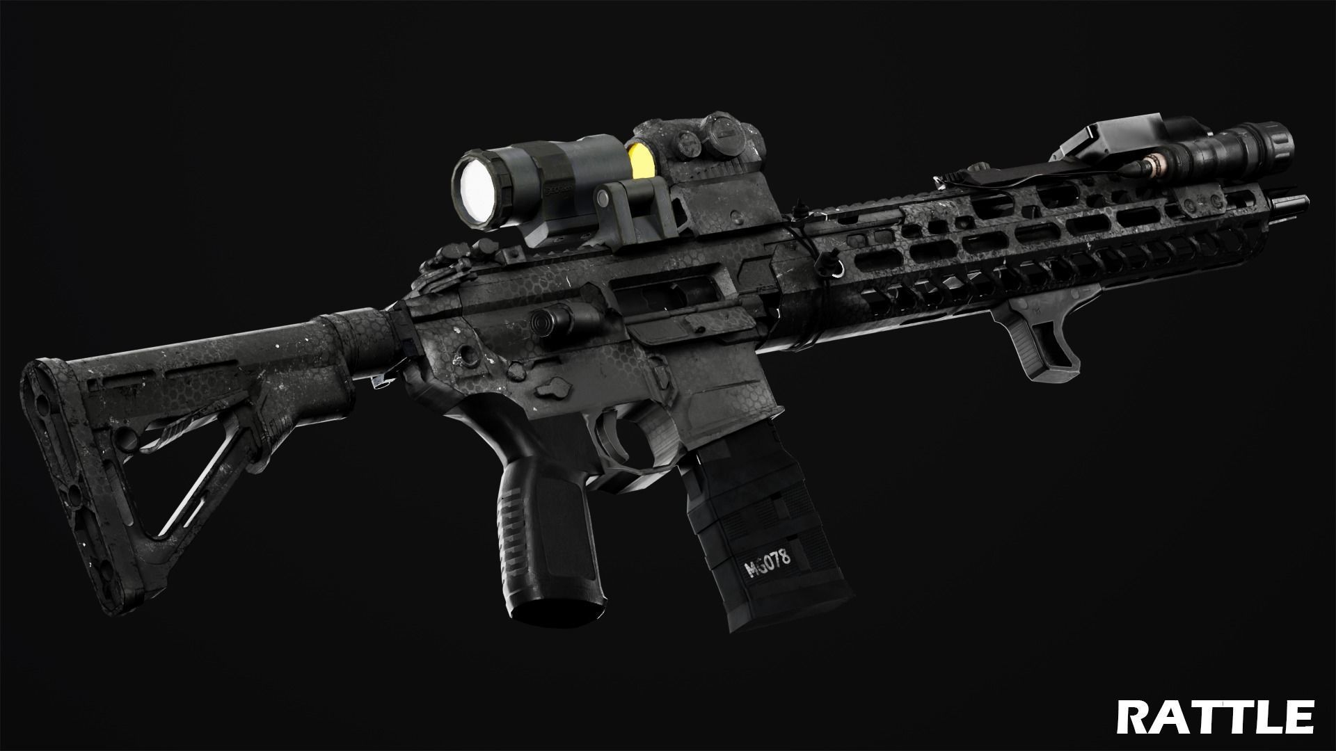 Sig Sauer MCX Virtus Game Ready Gun Low-poly 3D model_2