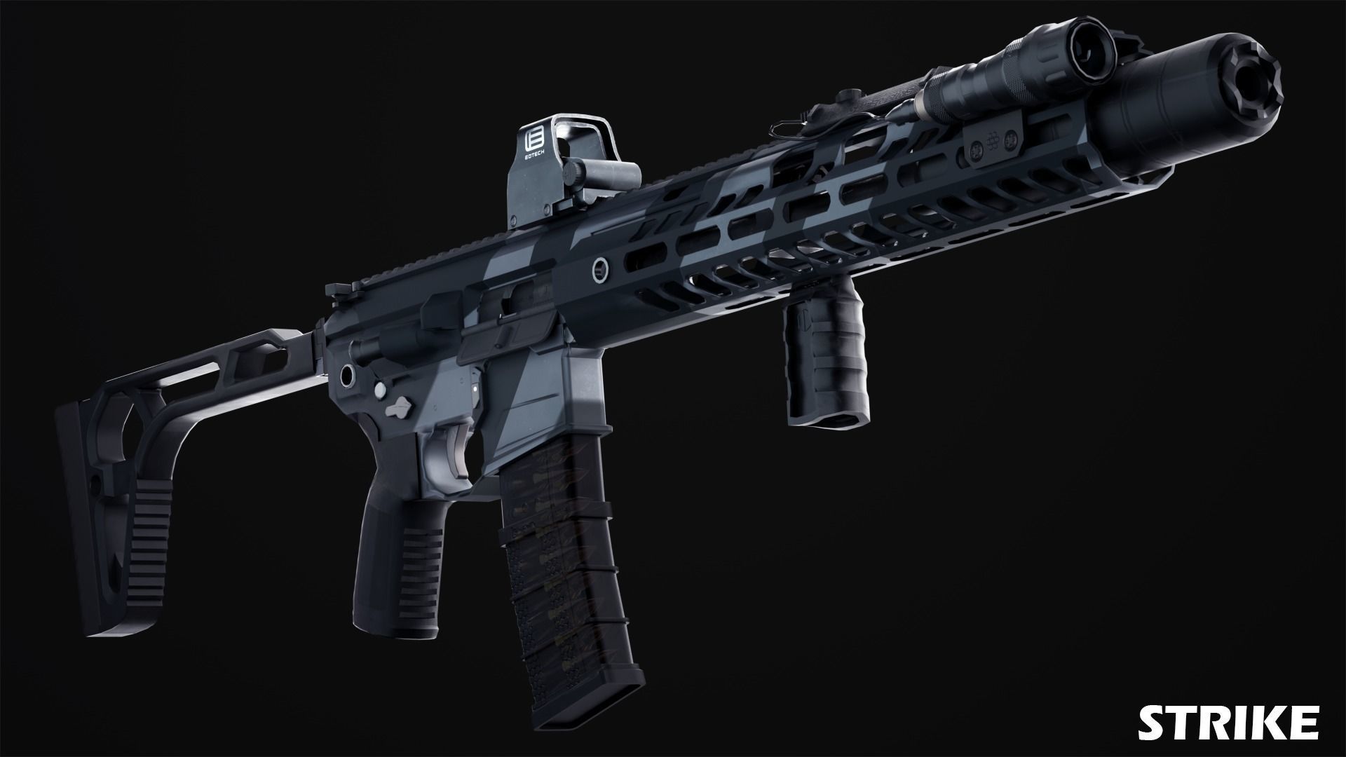 Sig Sauer MCX Virtus Game Ready Gun Low-poly 3D model_3