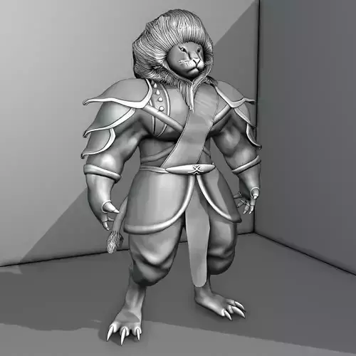 Lion warrior 3D model
