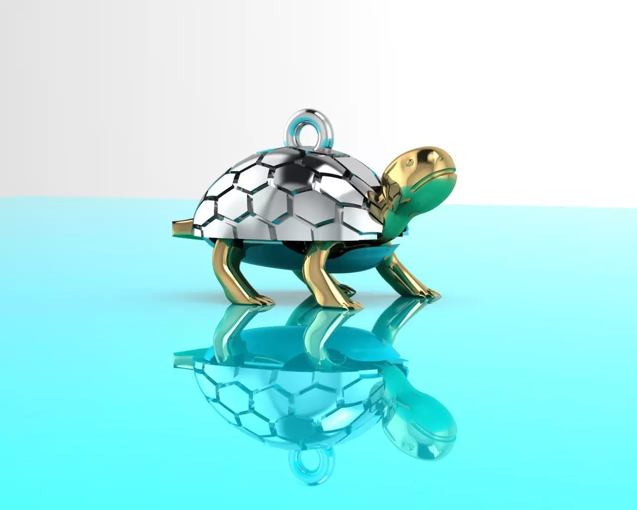 turtle pendant for long life 3D print model_0