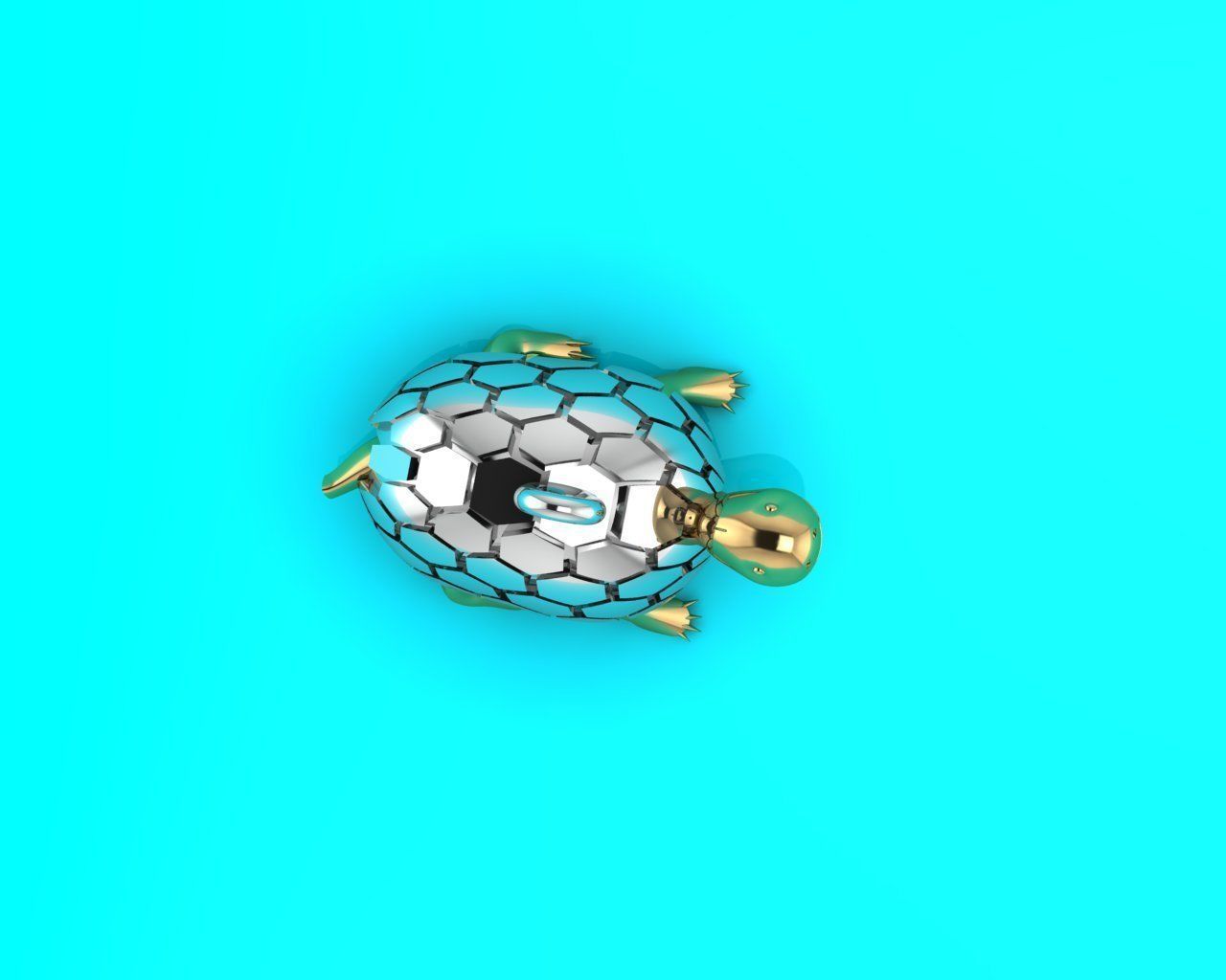 turtle pendant for long life 3D print model_3