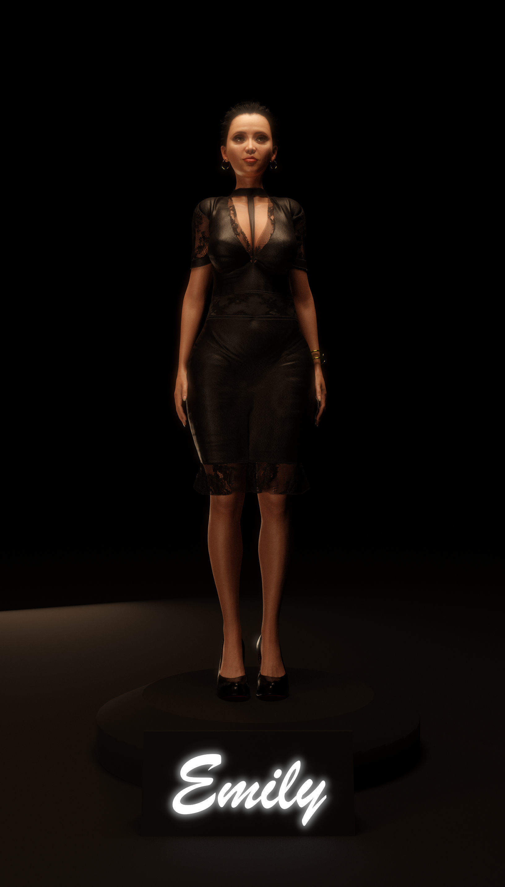 Wife - Emily Low-poly 3D model_4