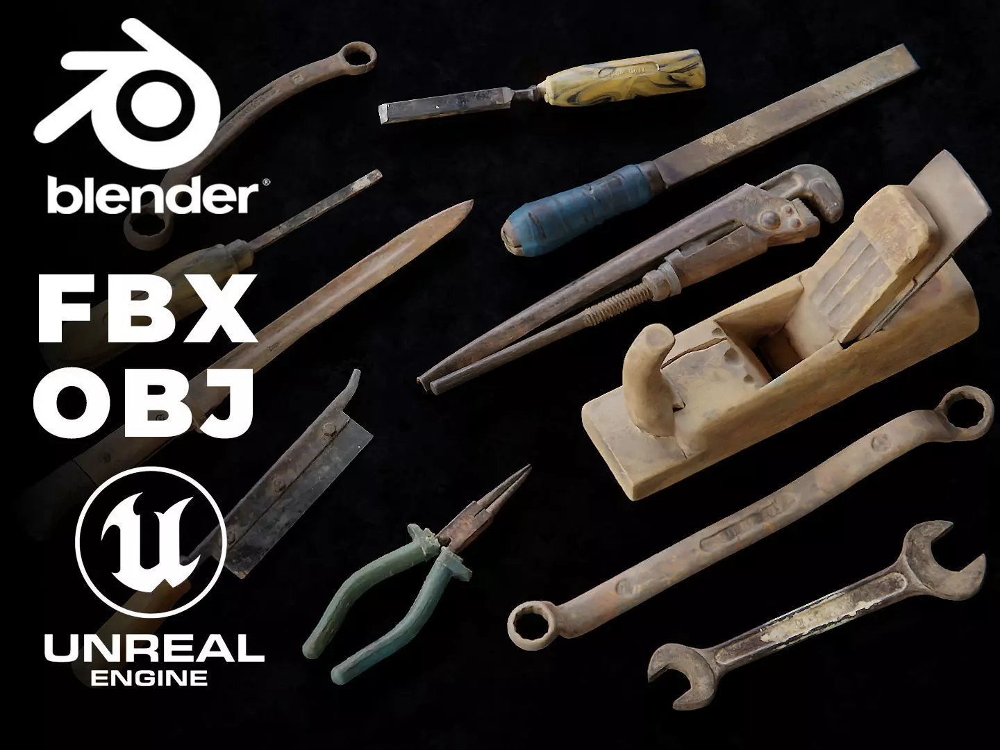 USCANS Tools  set 1 Low-poly 3D model_0