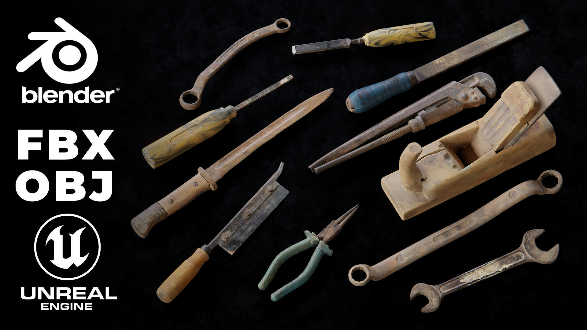 USCANS Tools  set 1 Low-poly 3D model_2