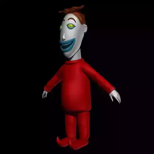 lowpoly man cartoon character Low-poly 3D model