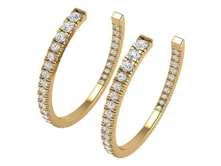 Brightend earrings 2866 3D print model 3D print model_1