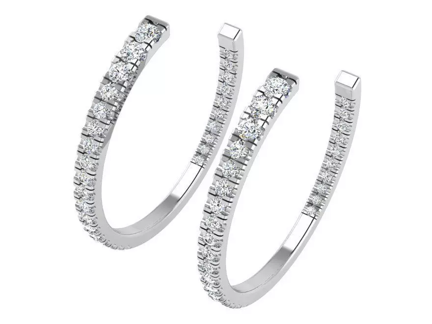 Brightend earrings 2866 3D print model 3D print model_0