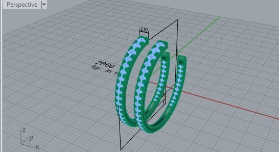 Brightend earrings 2866 3D print model 3D print model_7