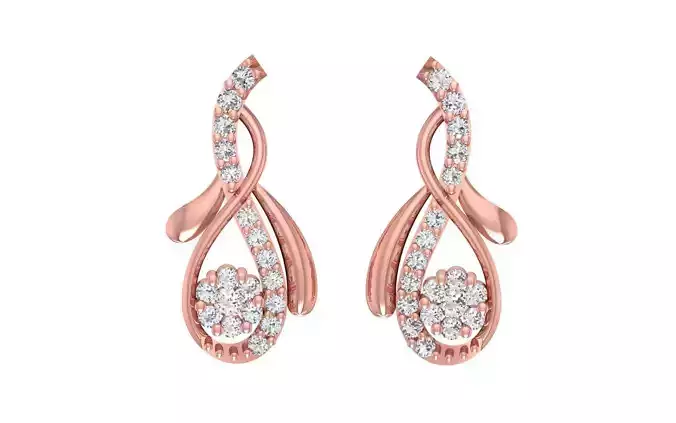 Women Diamond Earrings 3dm Renders Details