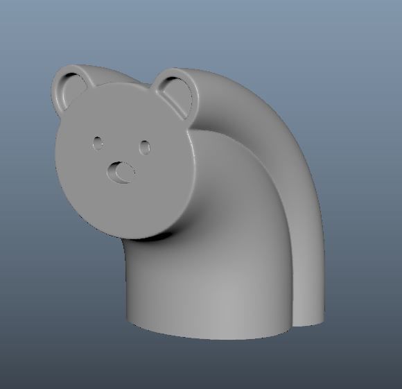 Cute Bear Candle 3D print model_1