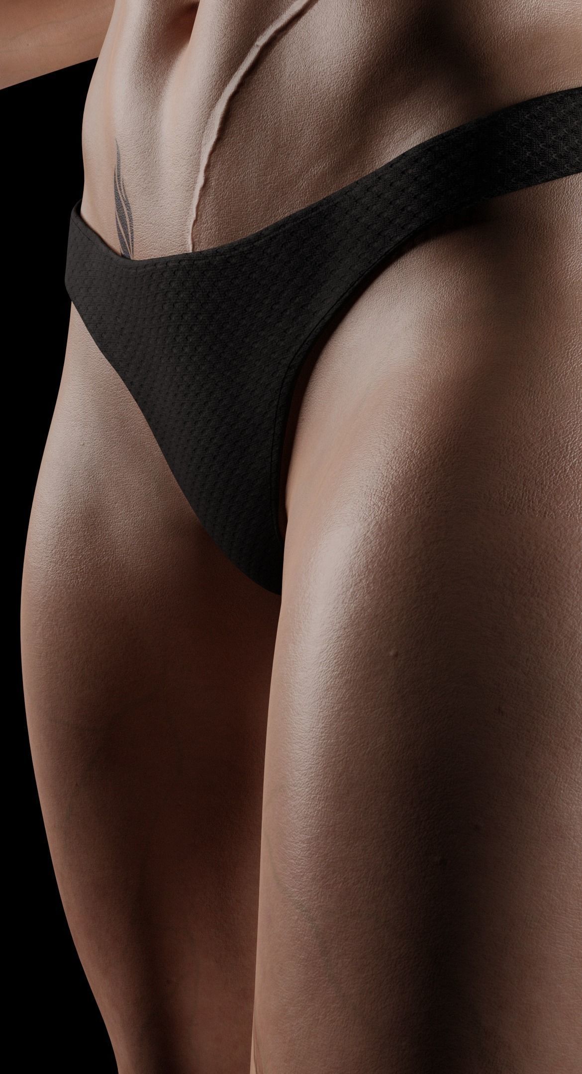 Fantasy Dystopian Warrior Character - Alyss Low-poly 3D model_5