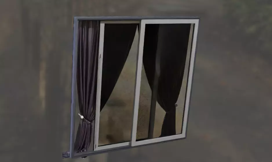 Curtainand Window Free 3D model 3D print model_0