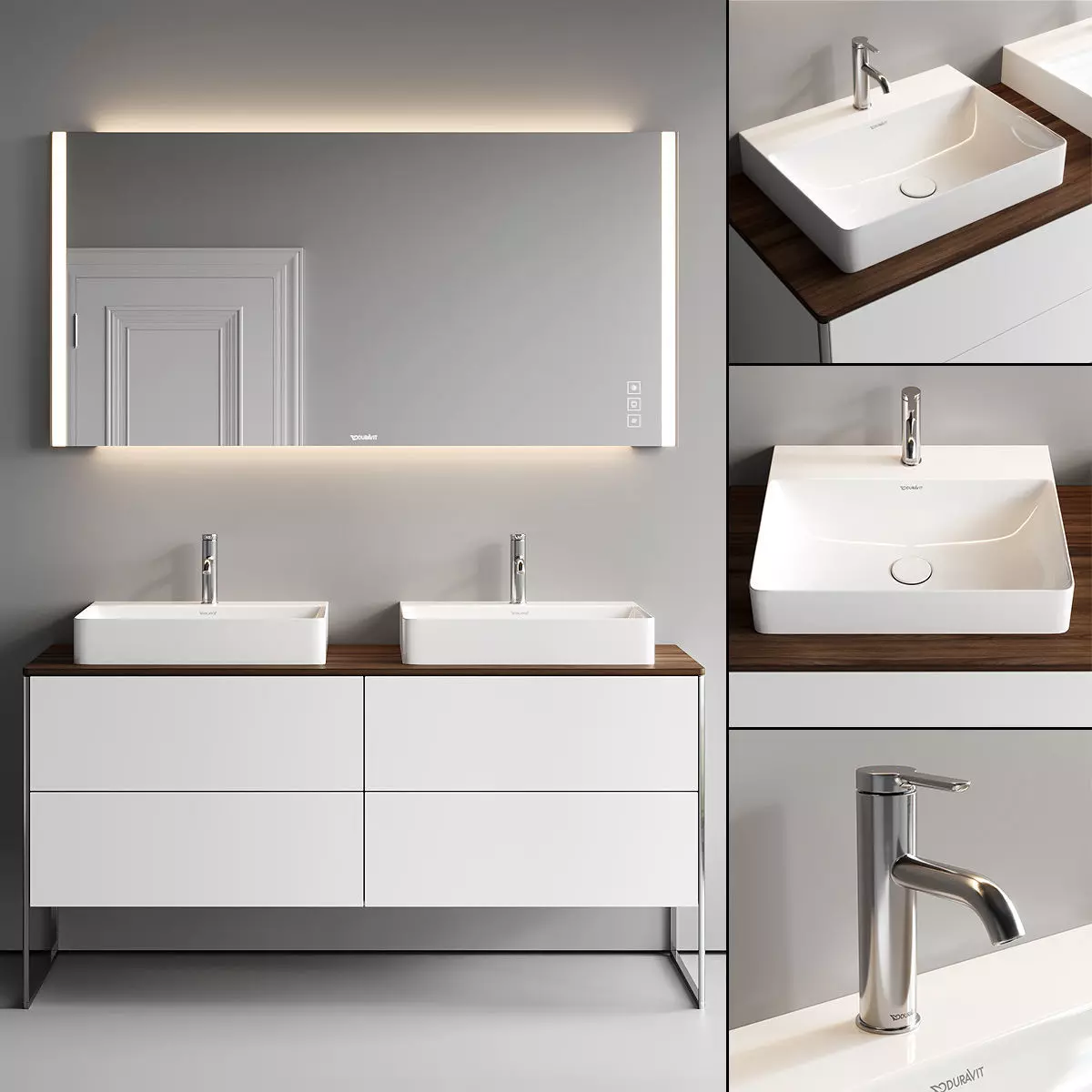 Duravit XSquare Vanity Unit Set 2 3D model_0
