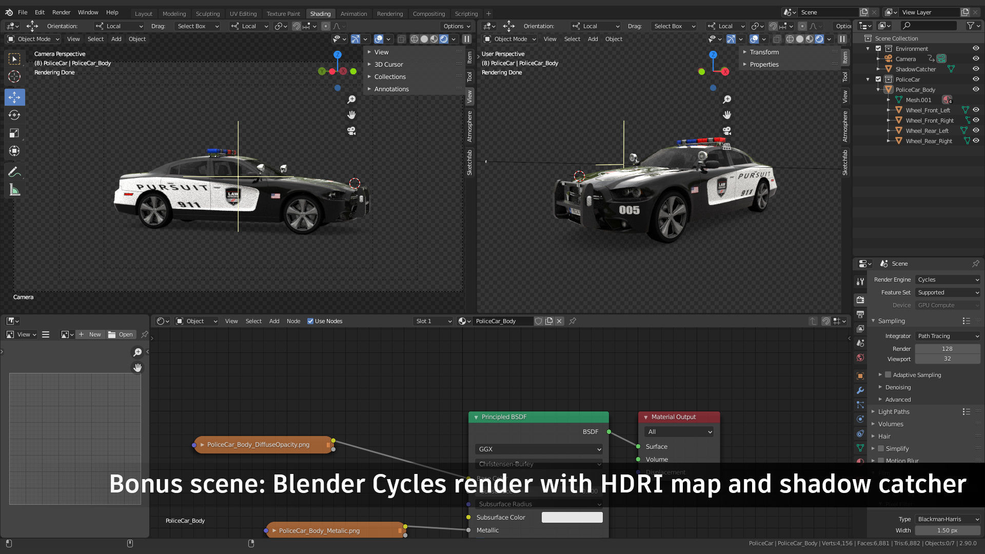 Police Car Low-poly 3D model_9