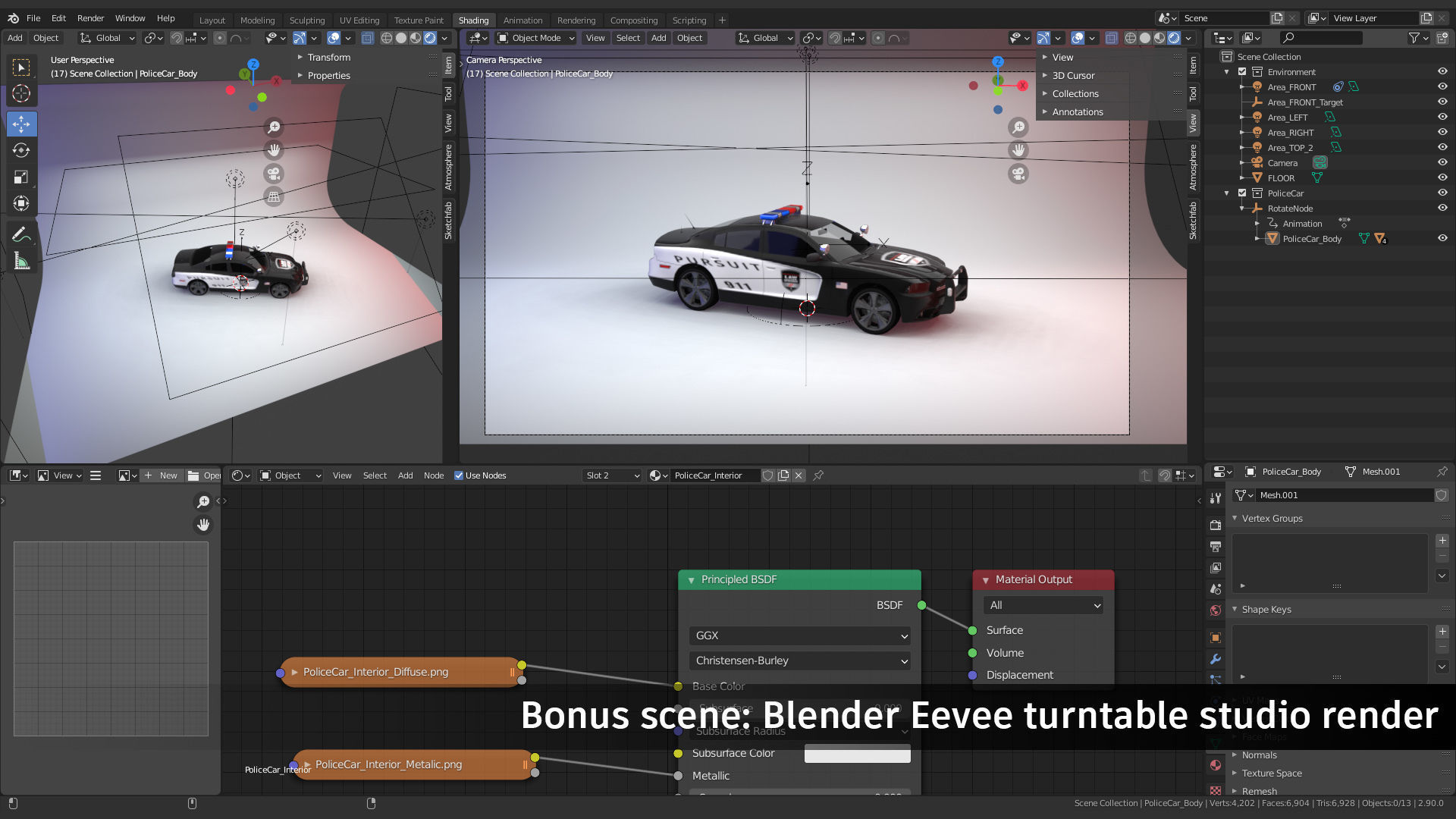 Police Car Low-poly 3D model_10