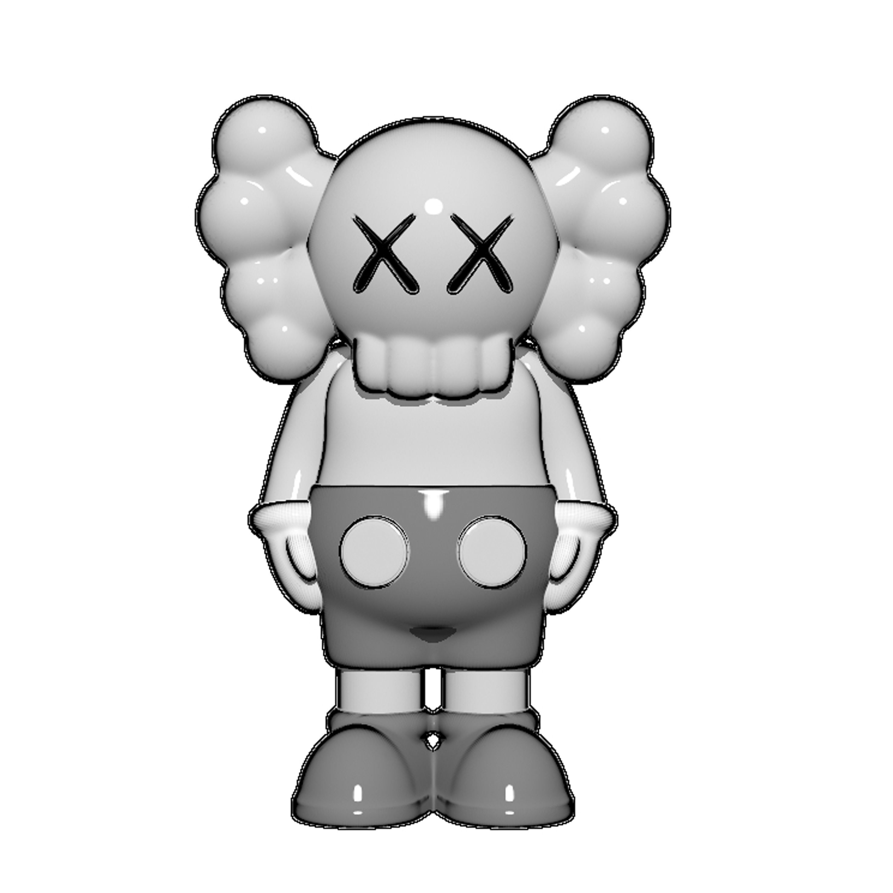 Mini Kaws 3D print model_4