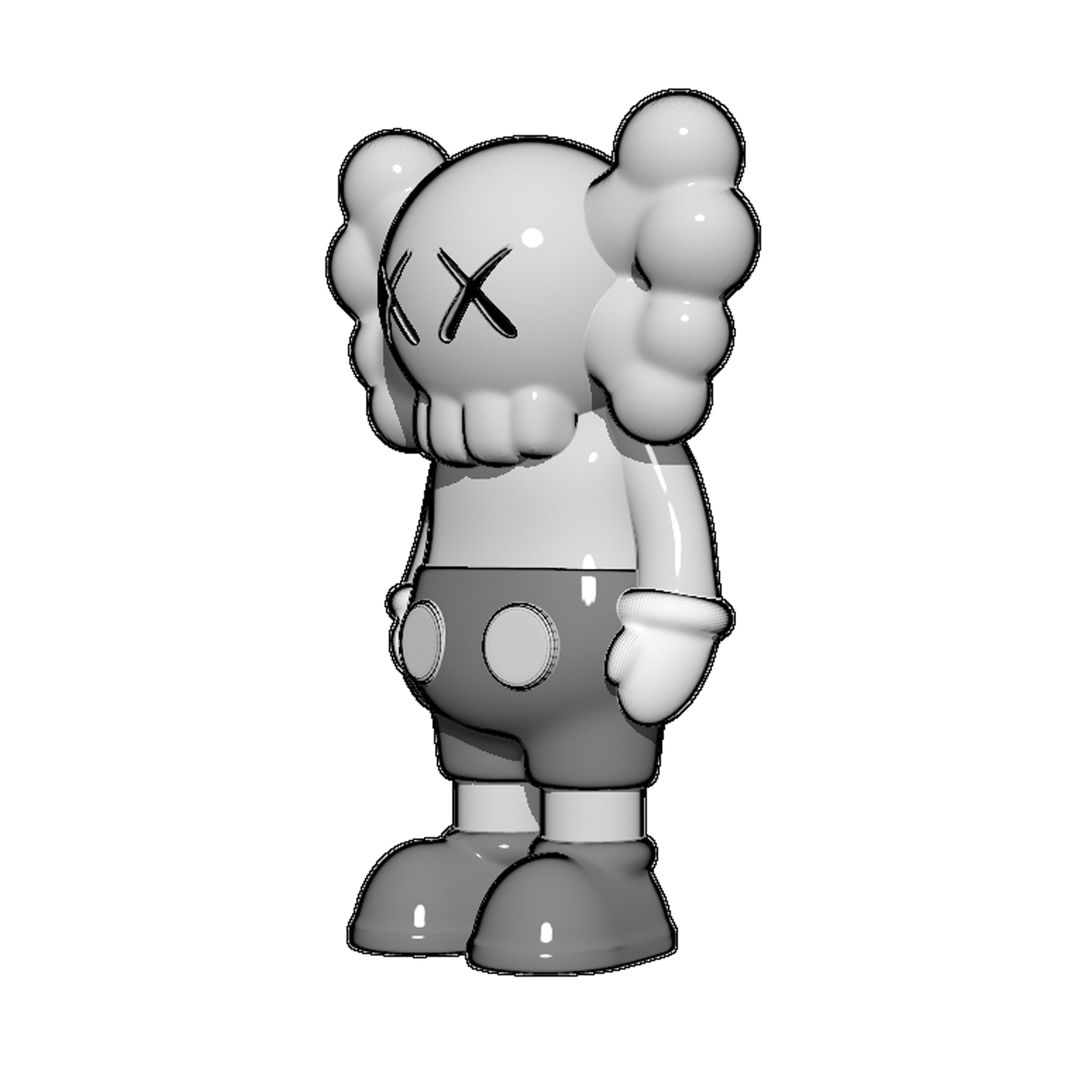 Mini Kaws 3D print model_6