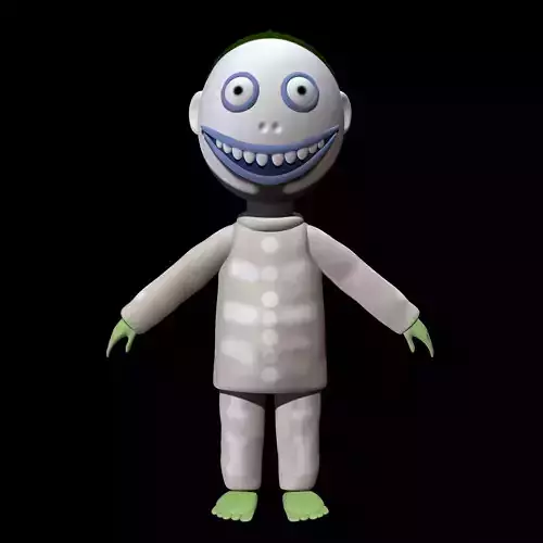 lowpoly man grey  Low-poly 3D model