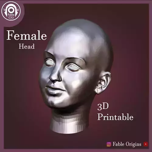Female Head 3D print model