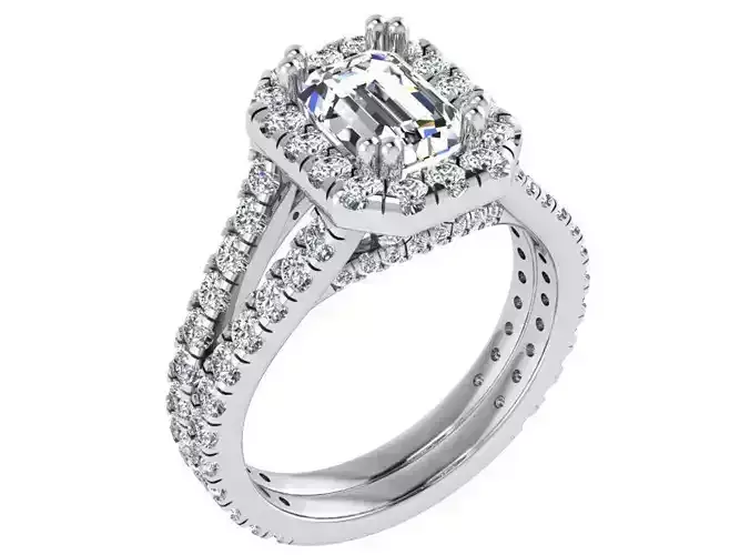 Square Diamond ring 2873 3D print model