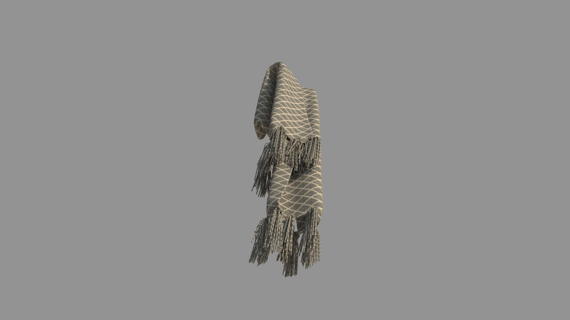 Female Scarf 3D model_1
