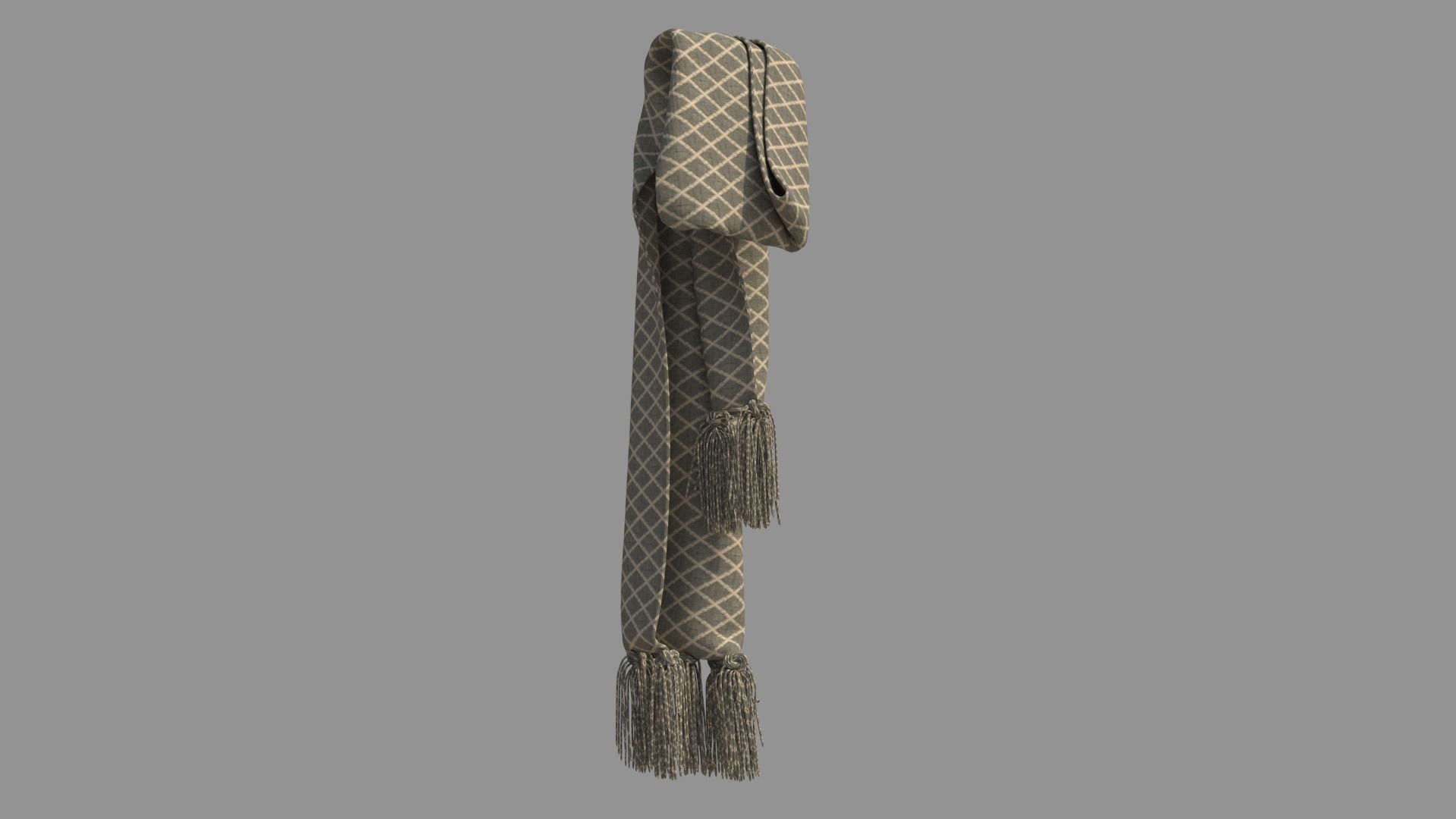 Female Scarf 3D model_7