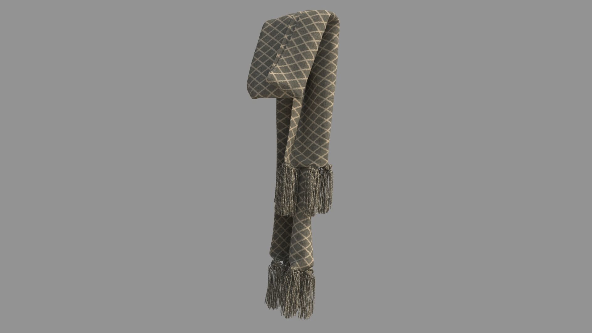 Female Scarf 3D model_8