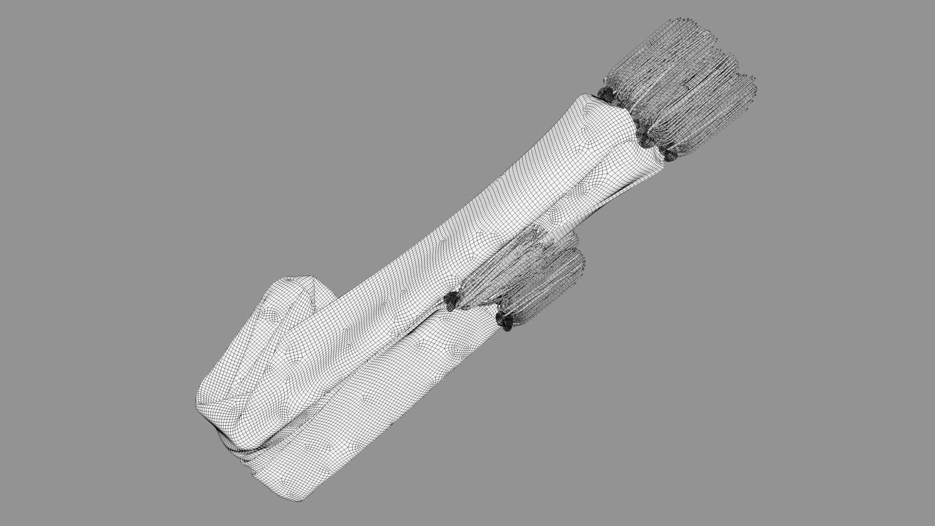 Female Scarf 3D model_3