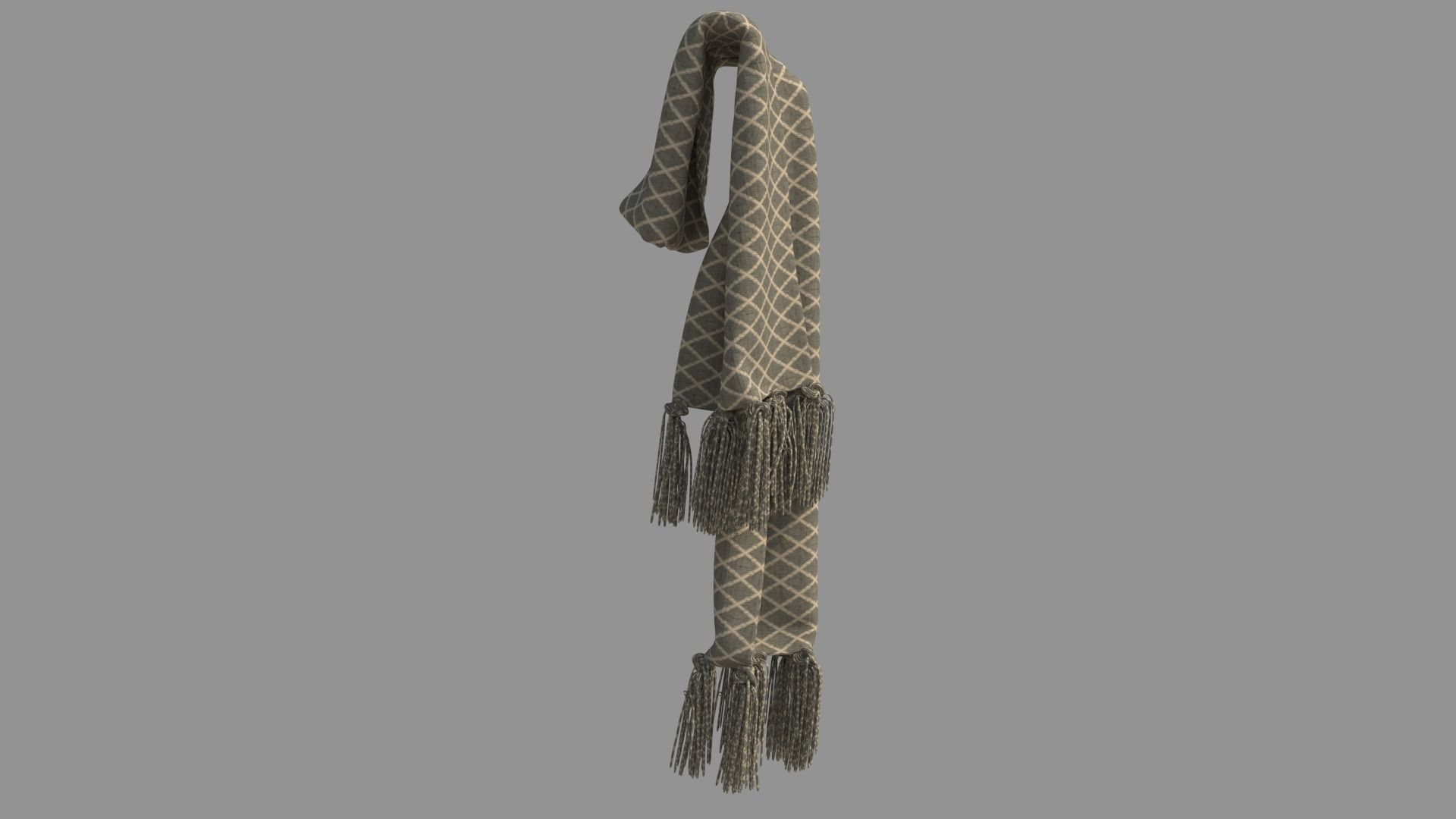 Female Scarf 3D model_9