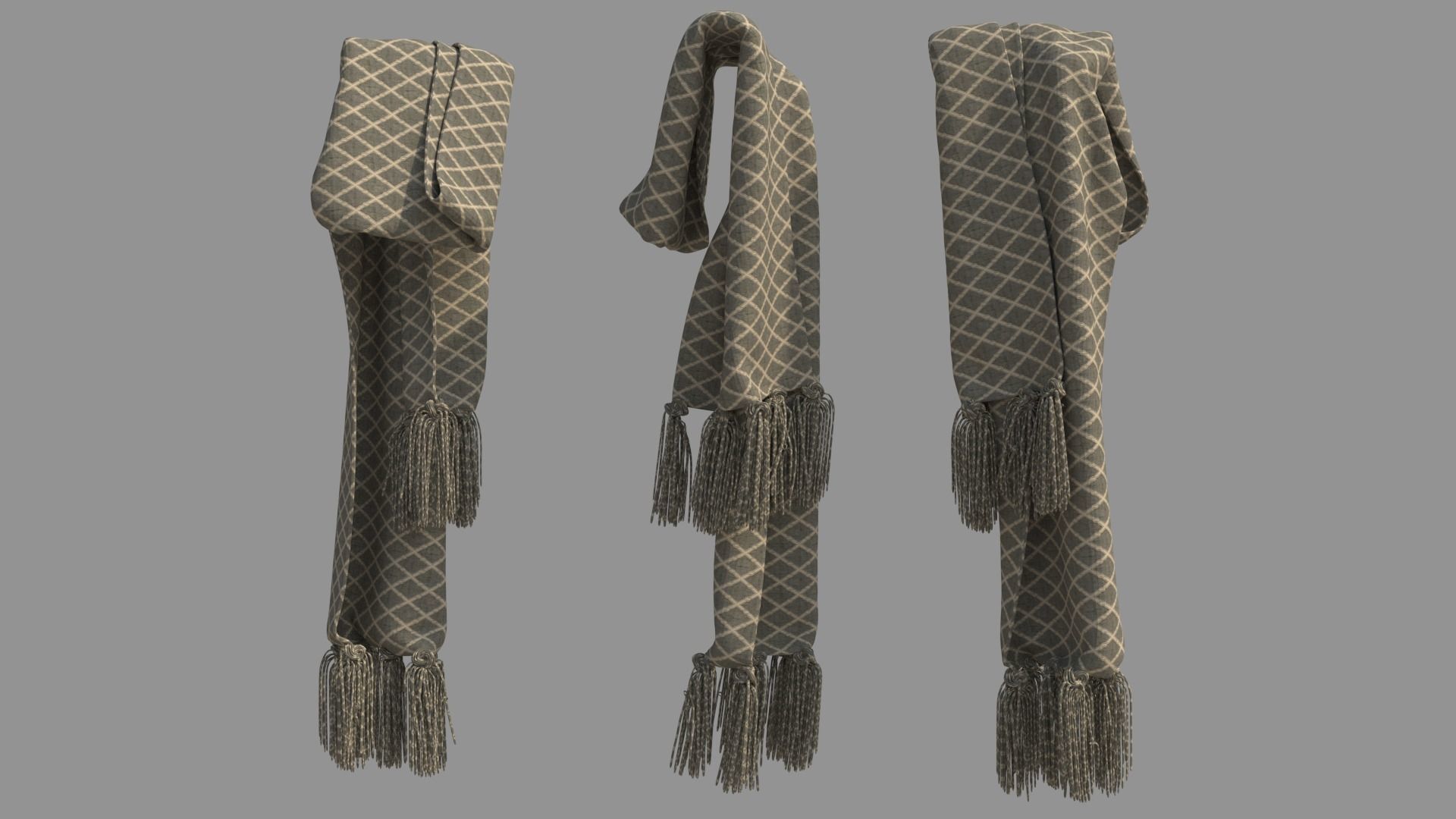Female Scarf 3D model_10