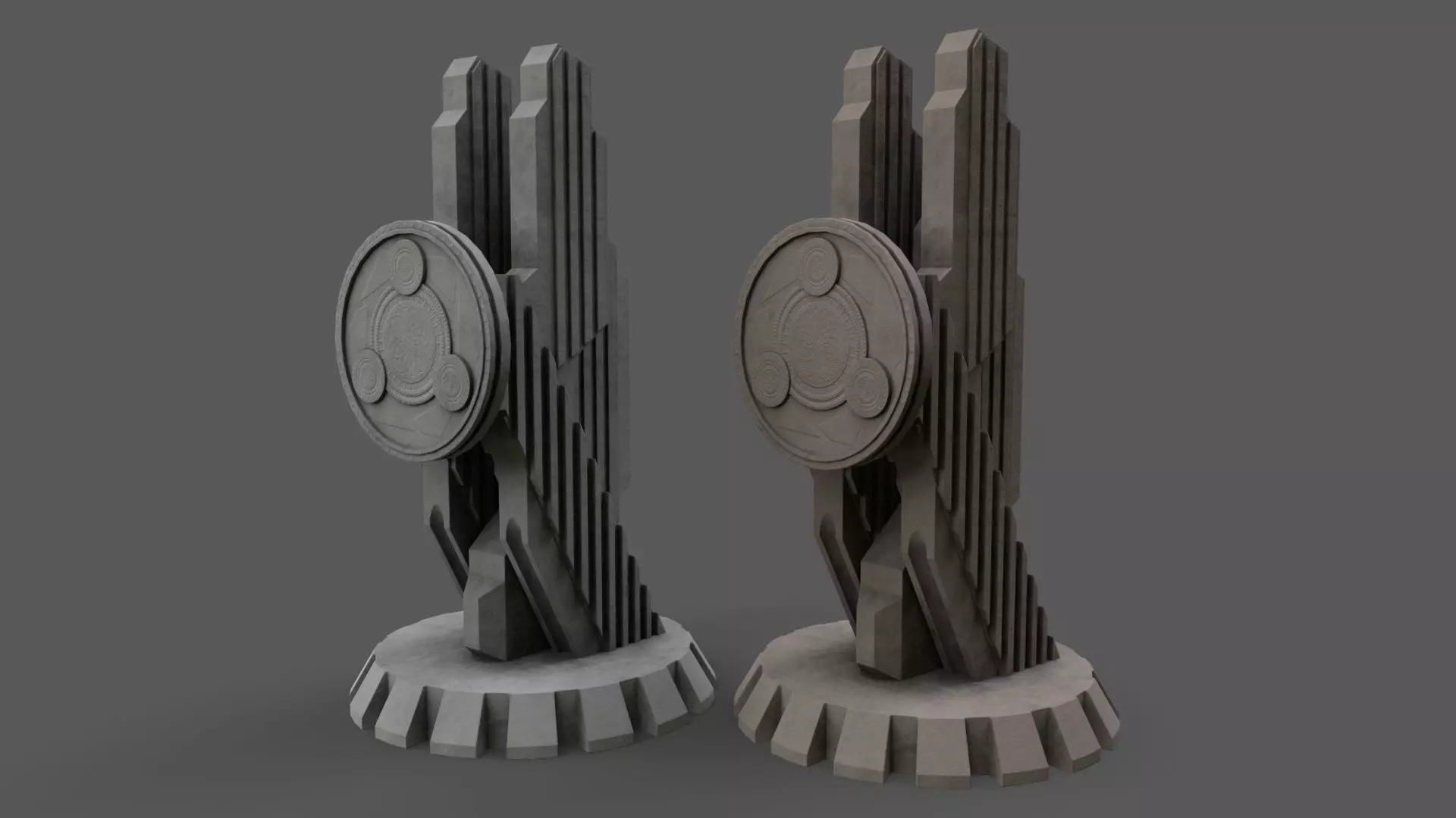 PBR Modern Monument and Memorial B Low-poly 3D model_0