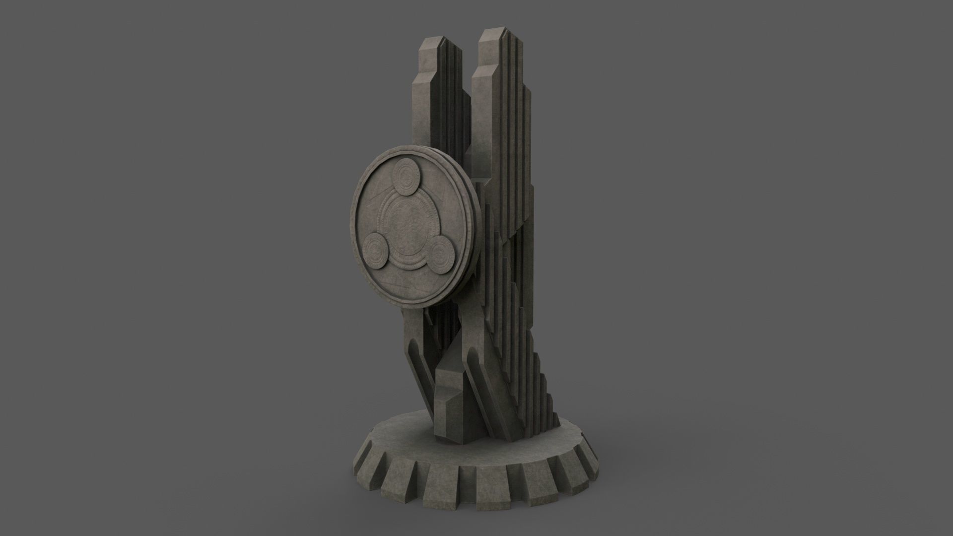 PBR Modern Monument and Memorial B Low-poly 3D model_14