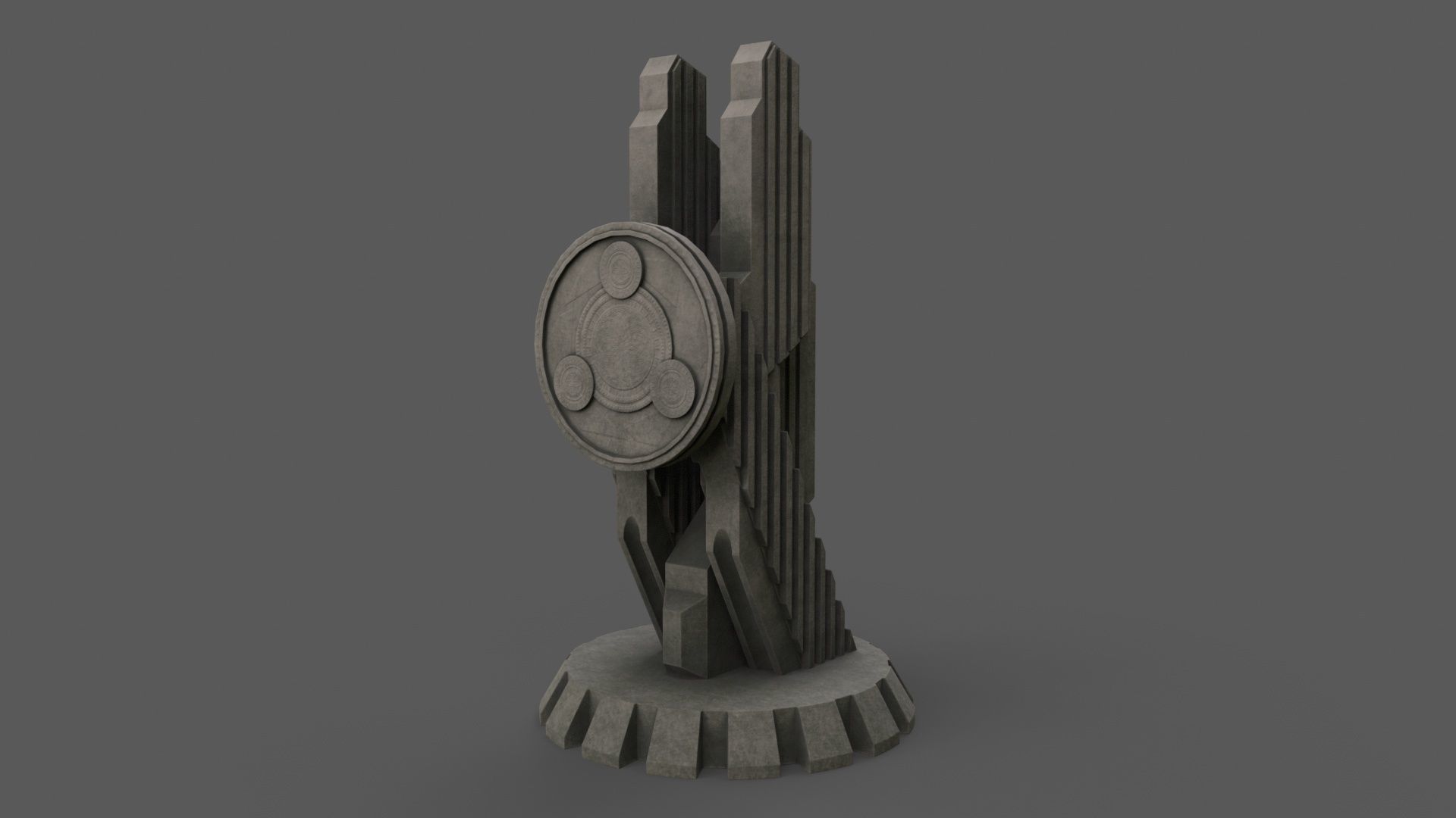 PBR Modern Monument and Memorial B Low-poly 3D model_13