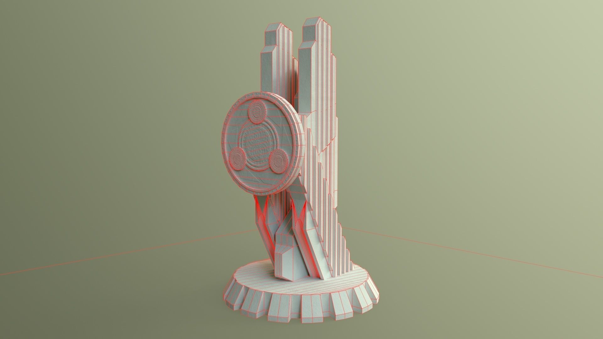 PBR Modern Monument and Memorial B Low-poly 3D model_47