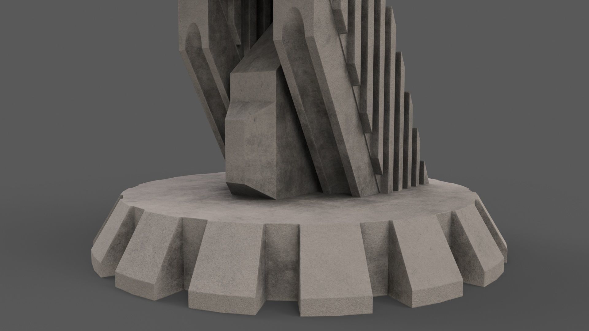 PBR Modern Monument and Memorial B Low-poly 3D model_24