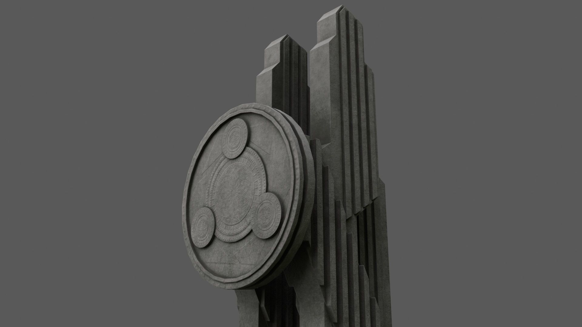 PBR Modern Monument and Memorial B Low-poly 3D model_19