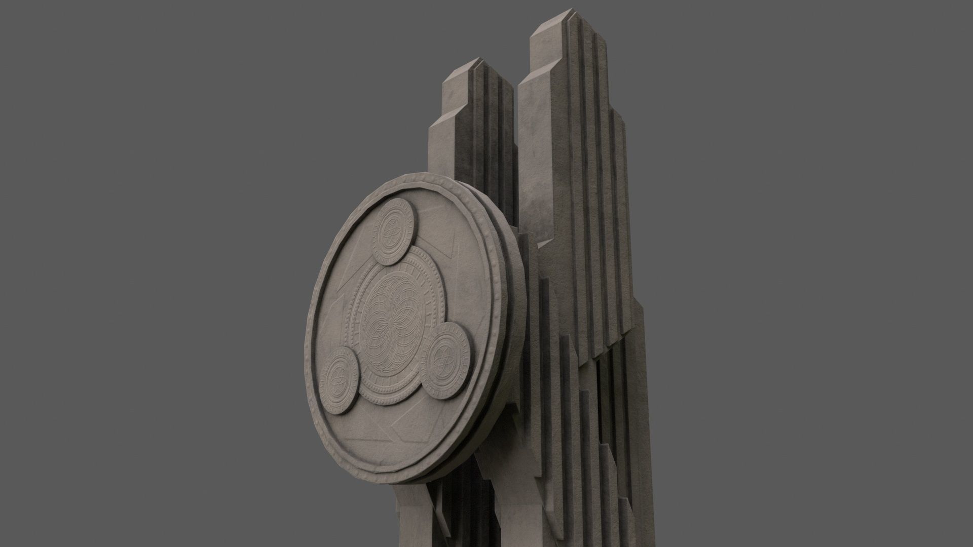 PBR Modern Monument and Memorial B Low-poly 3D model_16