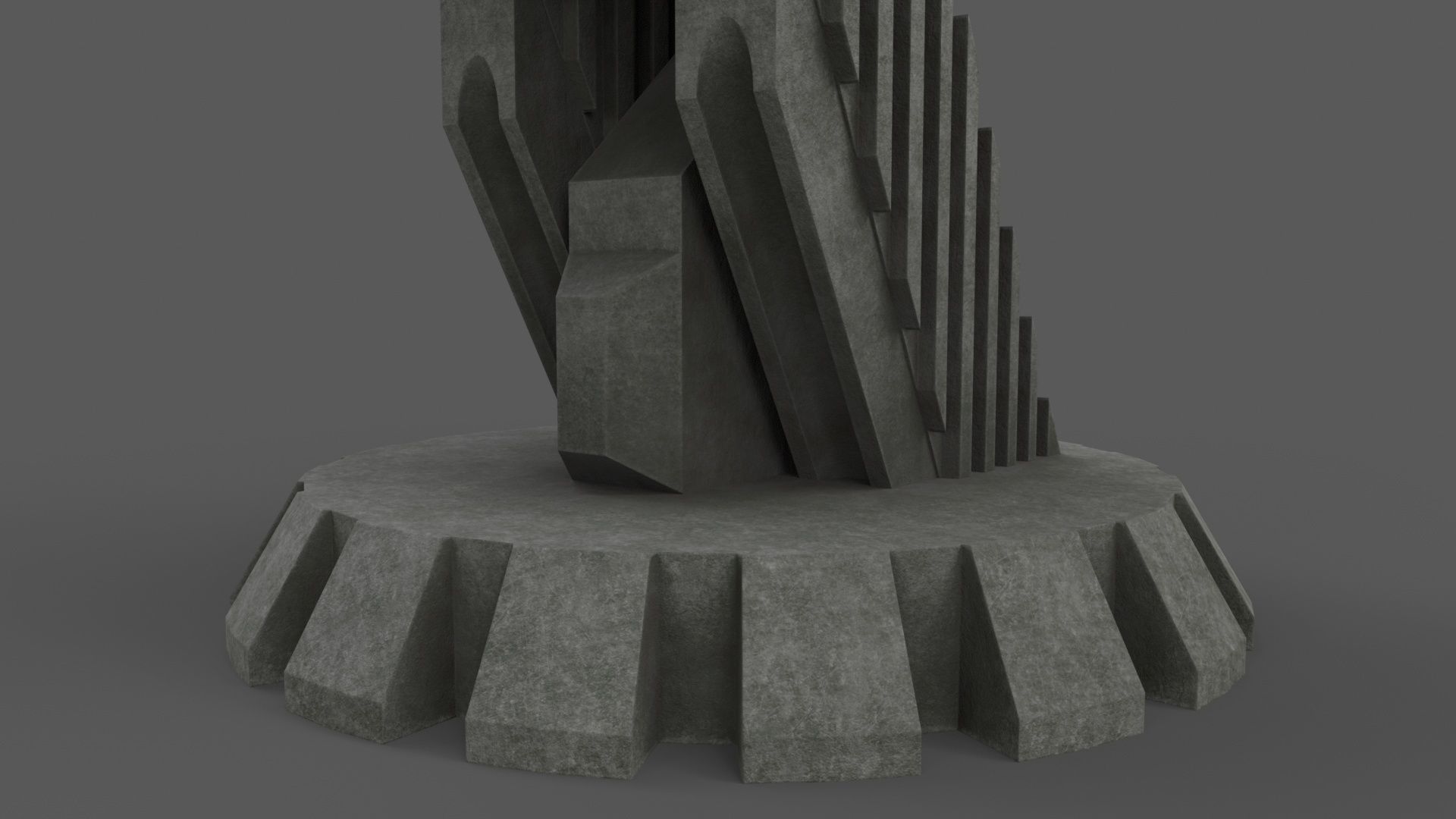 PBR Modern Monument and Memorial B Low-poly 3D model_26