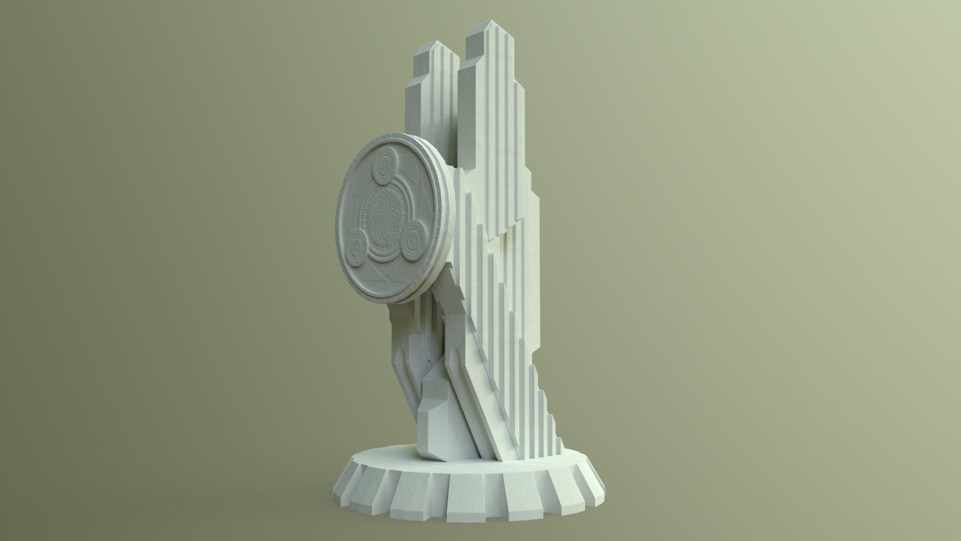 PBR Modern Monument and Memorial B Low-poly 3D model_43