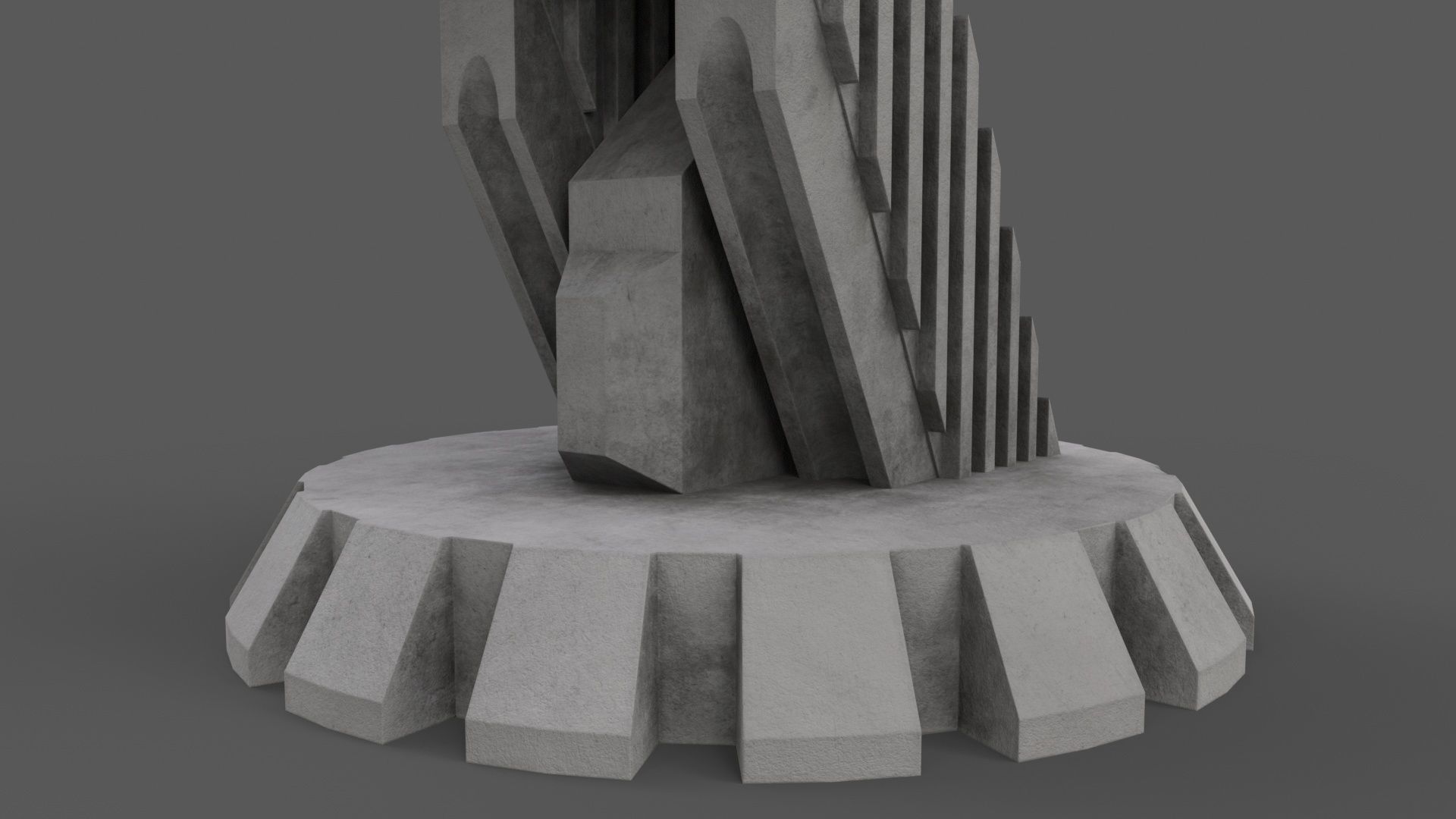 PBR Modern Monument and Memorial B Low-poly 3D model_22