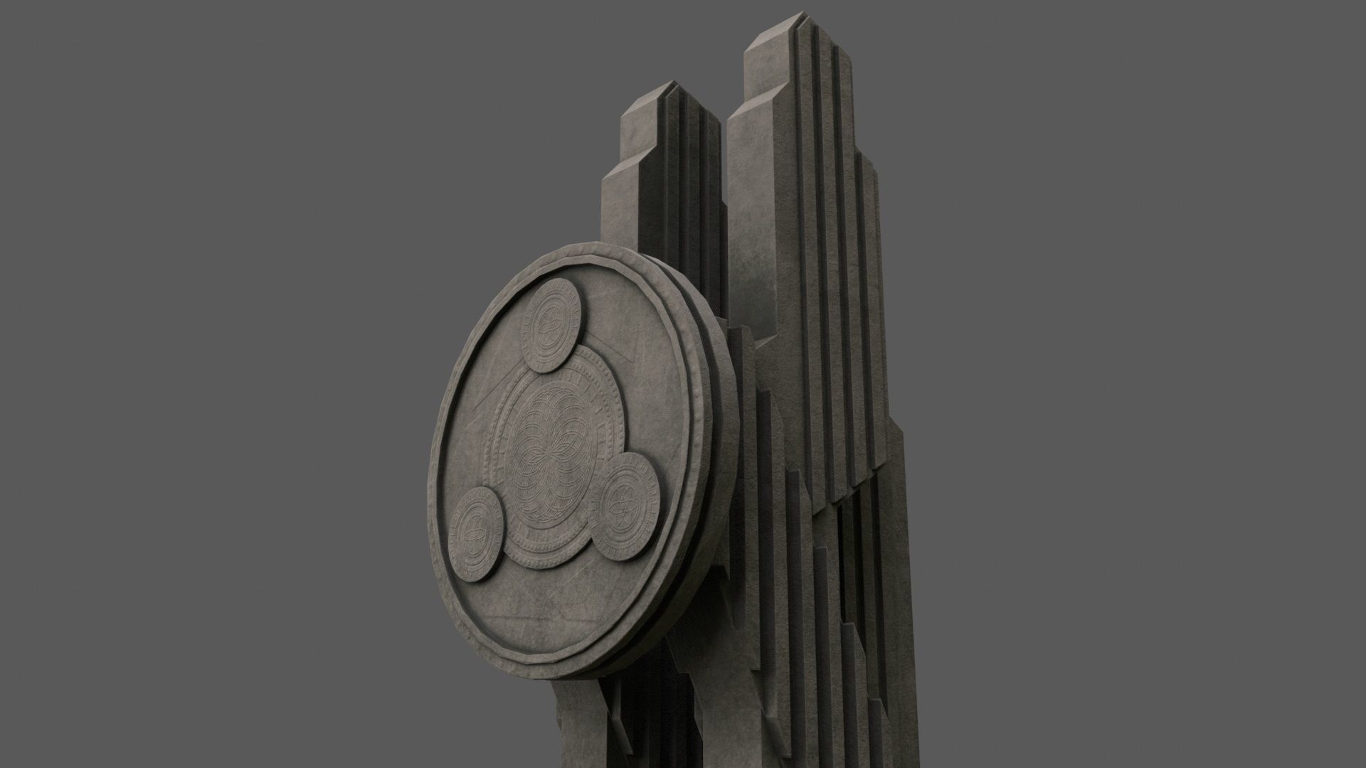 PBR Modern Monument and Memorial B Low-poly 3D model_21