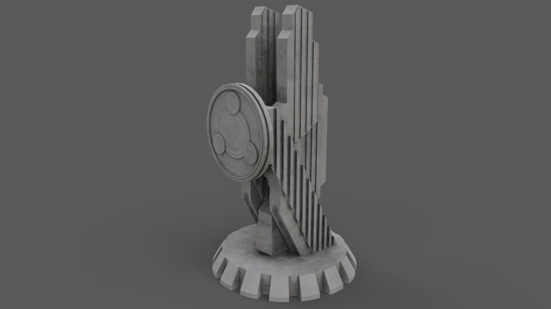 PBR Modern Monument and Memorial B Low-poly 3D model_34