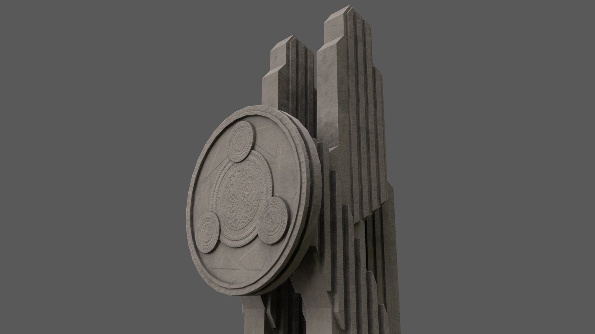 PBR Modern Monument and Memorial B Low-poly 3D model_17