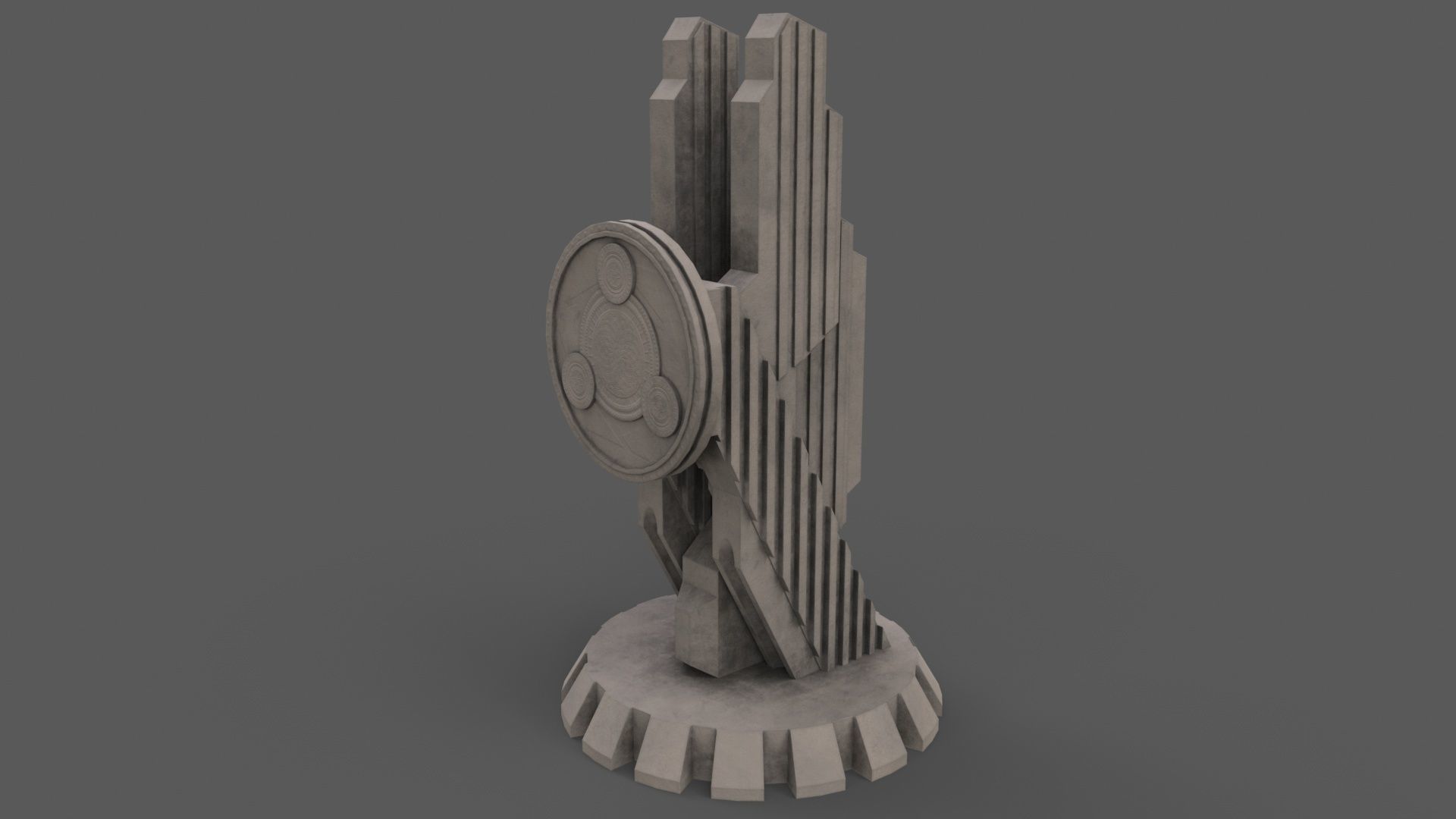 PBR Modern Monument and Memorial B Low-poly 3D model_35