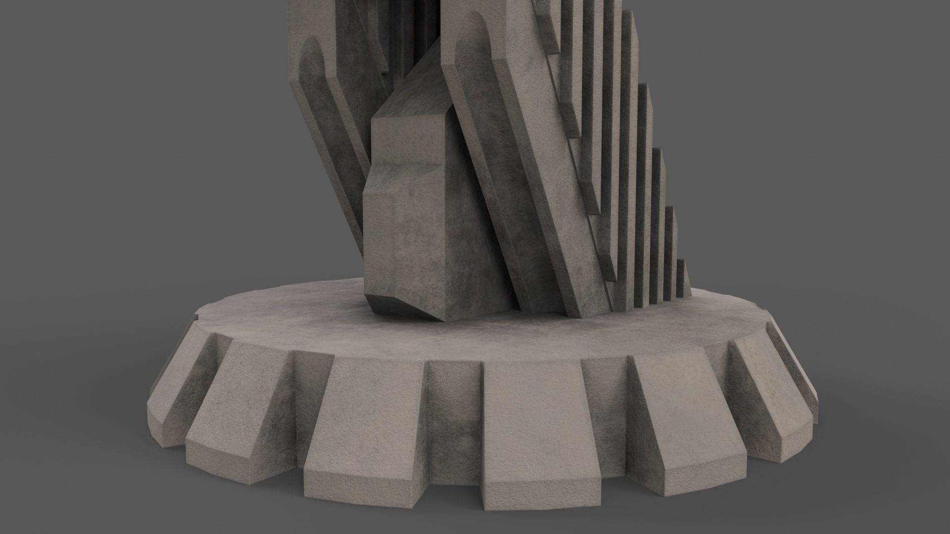 PBR Modern Monument and Memorial B Low-poly 3D model_23