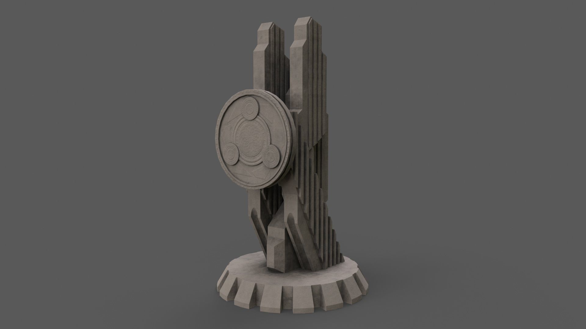 PBR Modern Monument and Memorial B Low-poly 3D model_9