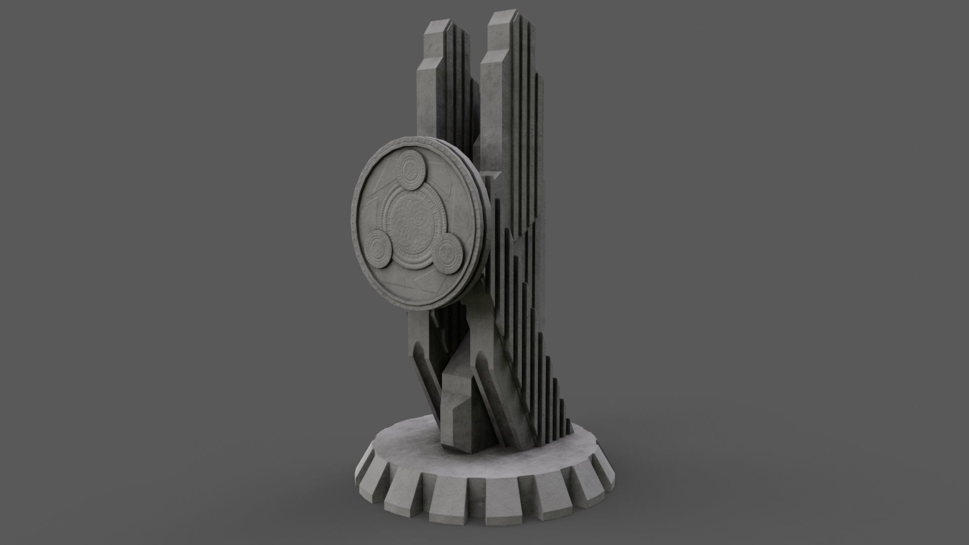 PBR Modern Monument and Memorial B Low-poly 3D model_3