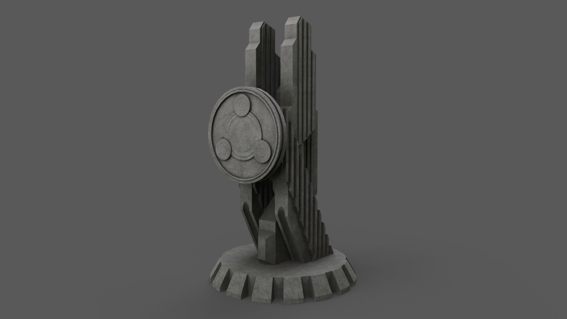 PBR Modern Monument and Memorial B Low-poly 3D model_10