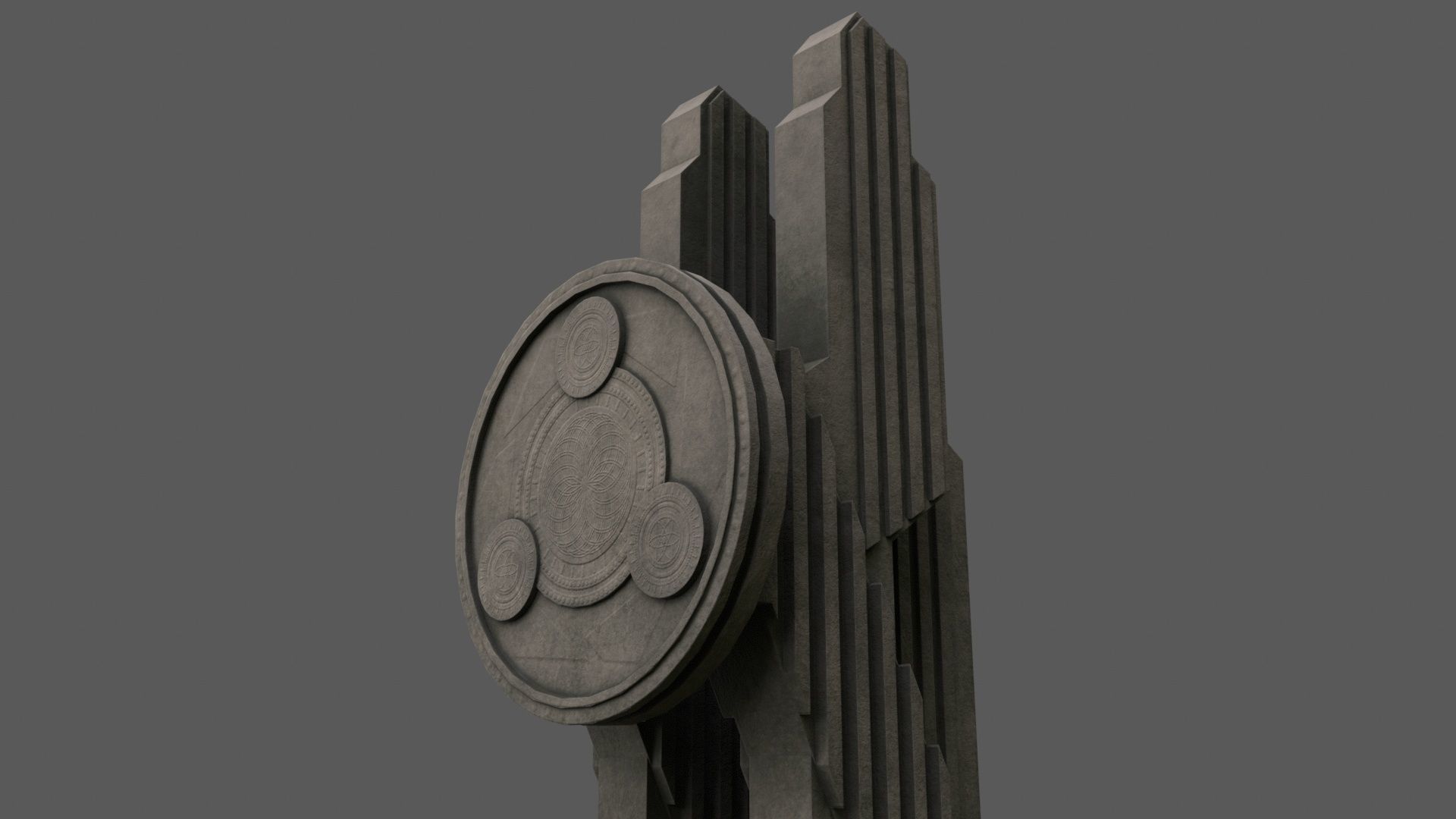 PBR Modern Monument and Memorial B Low-poly 3D model_20